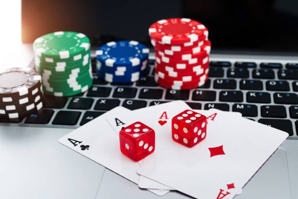 Live dealer studio desk with cards and camera view